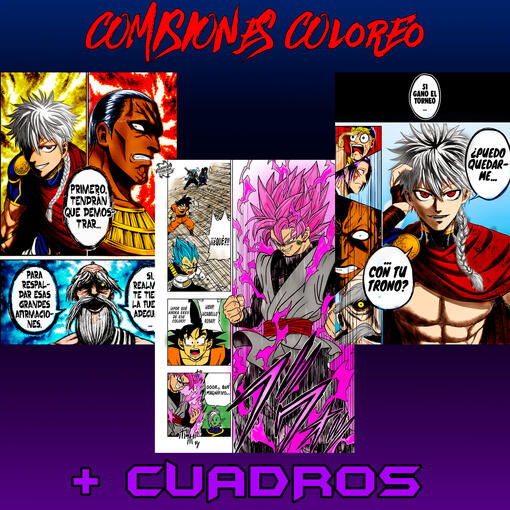 Aqui hay varios personajes en un solo panel