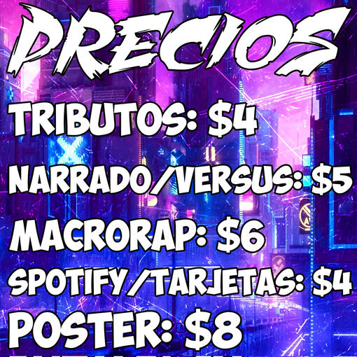 Estos son los precios que manejo actualmente